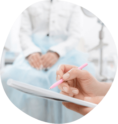Person using a stylus to type on a tablet