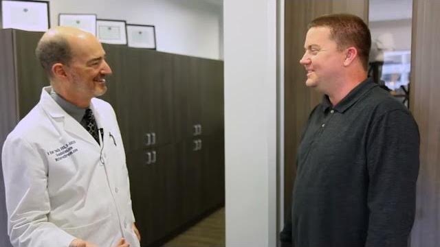 Denton sleep apnea patient Timothy talking to sleep doctor