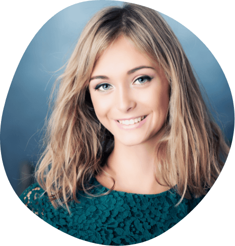 Smiling young blonde woman